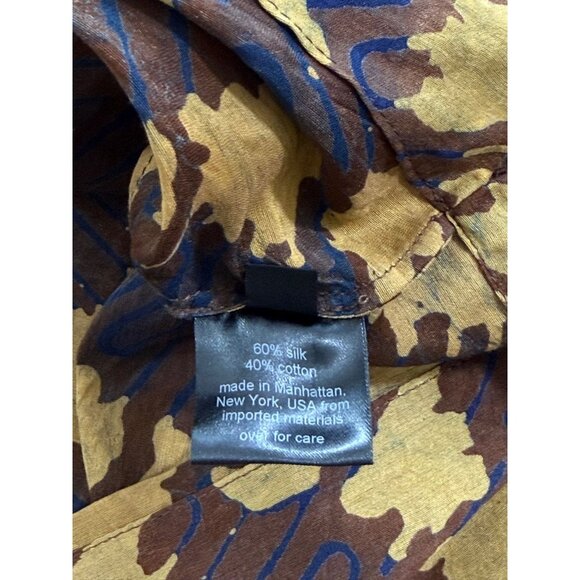 Rachel Comey Women's Neto Top Silk Cotton Blend Earth Tones Short Slv Size 2 / S - Picture 13 of 15